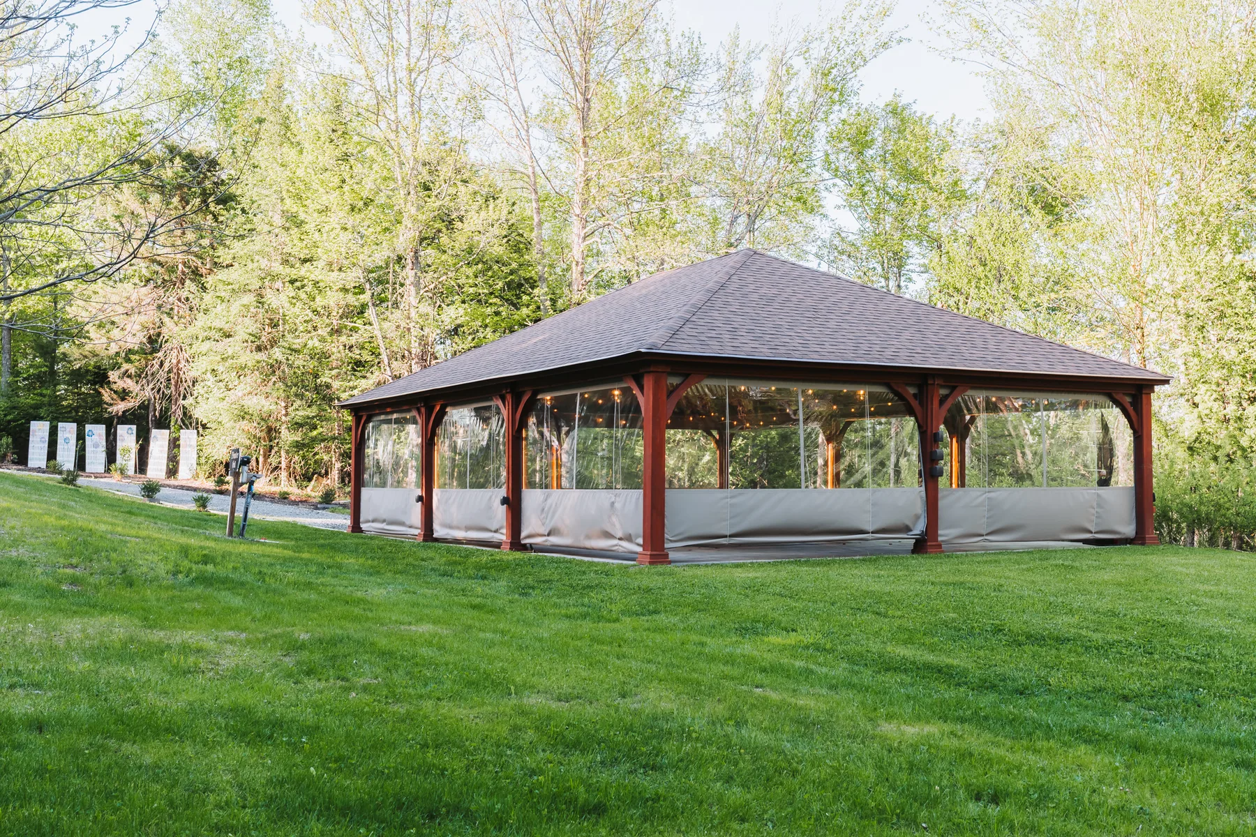 Wide view of Thunder Hall and the surrounding lawn