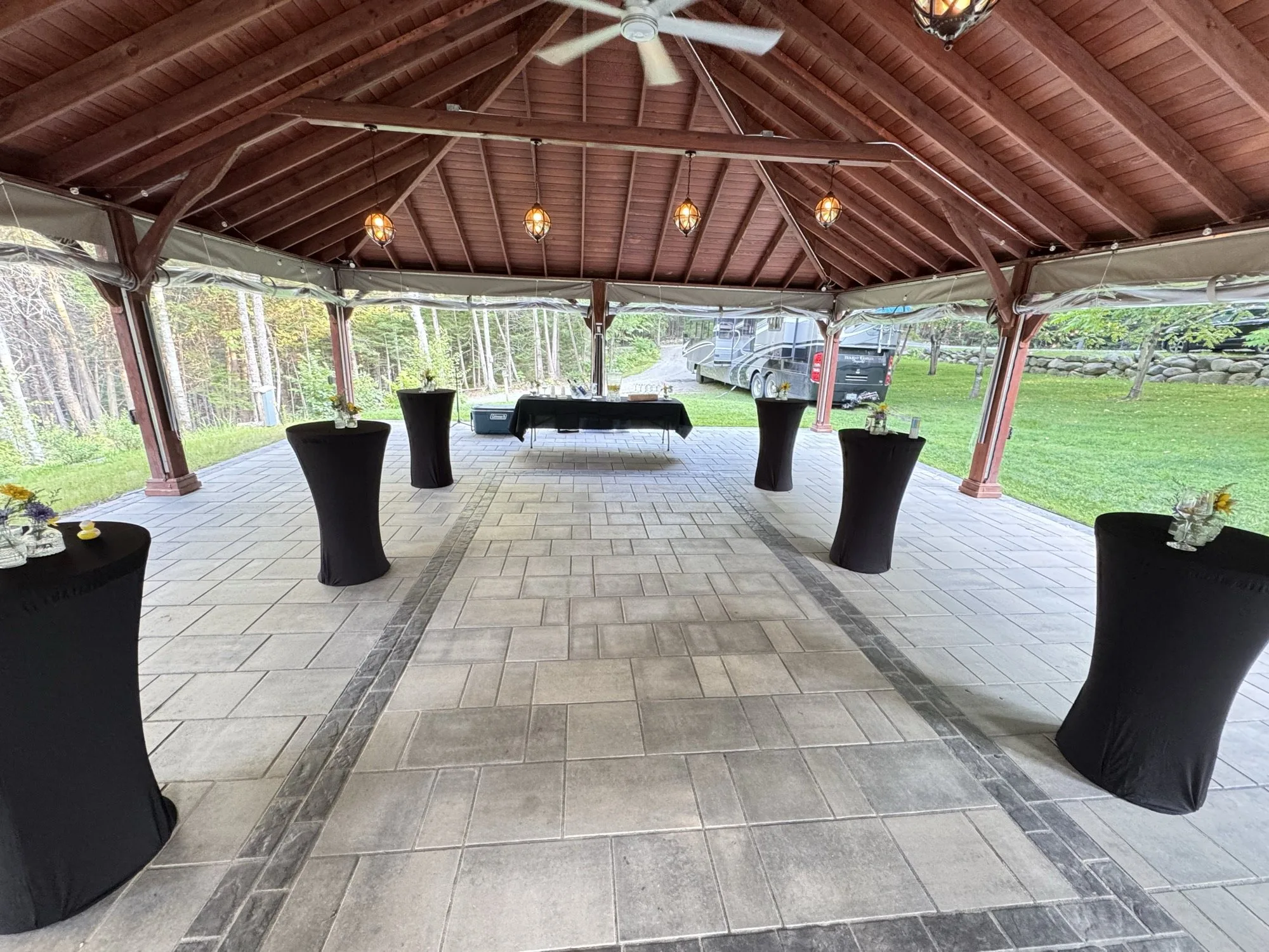Thunder Hall pavilion prepared for an event