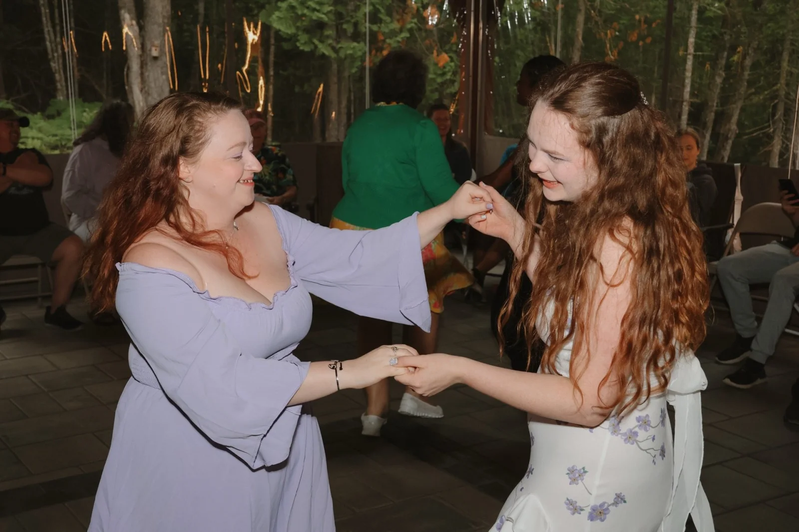 Guests dancing during a Dragonwood wedding reception