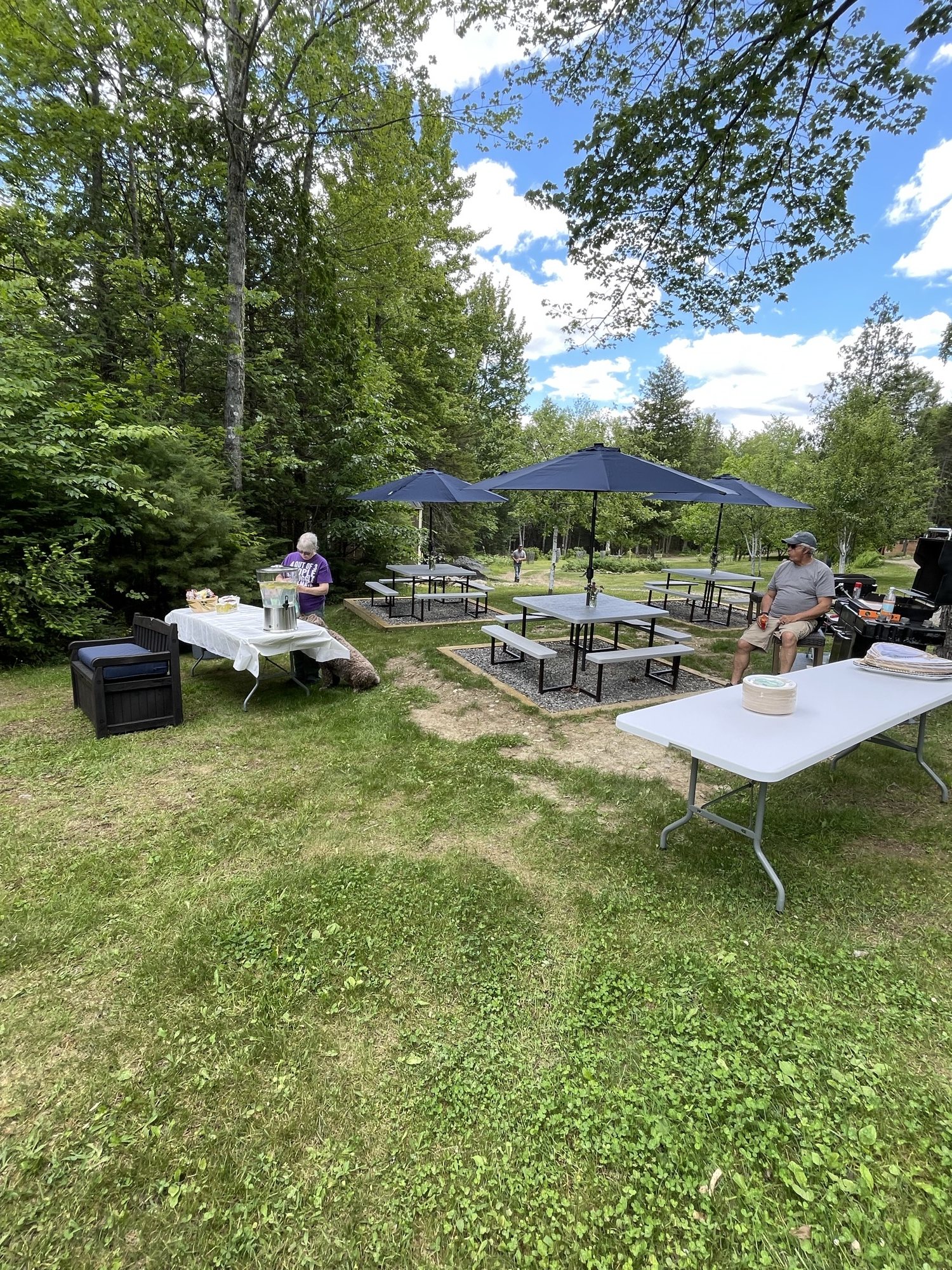 Intimate wedding reception table setting at Dragonwood, Parkman Maine